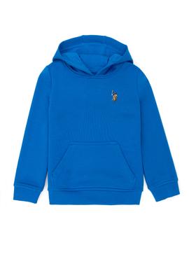 Çocuk Kobalt Mavi Kapüşonlu Sweatshirt - 50276318068