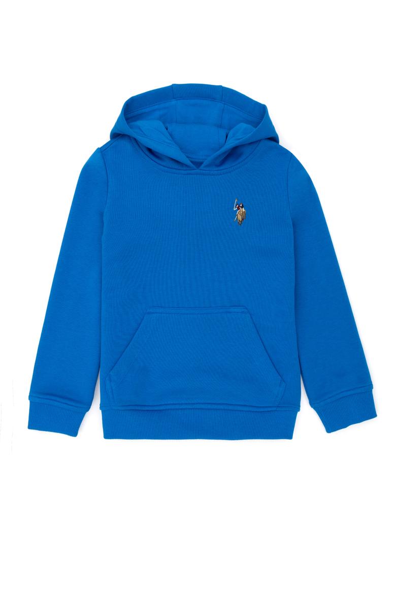 Çocuk Kobalt Mavi Kapüşonlu Sweatshirt