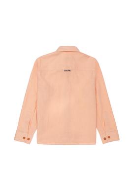 Erkek Çocuk Turuncu Uzun Kollu Basic Gömlek - 50263107159