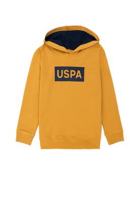 Çocuk Hardal Basic Kapüşonlu Sweatshirt - 50269424056
