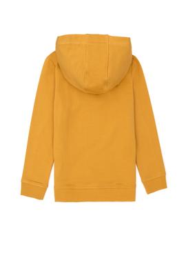 Çocuk Hardal Basic Kapüşonlu Sweatshirt - 50269424056