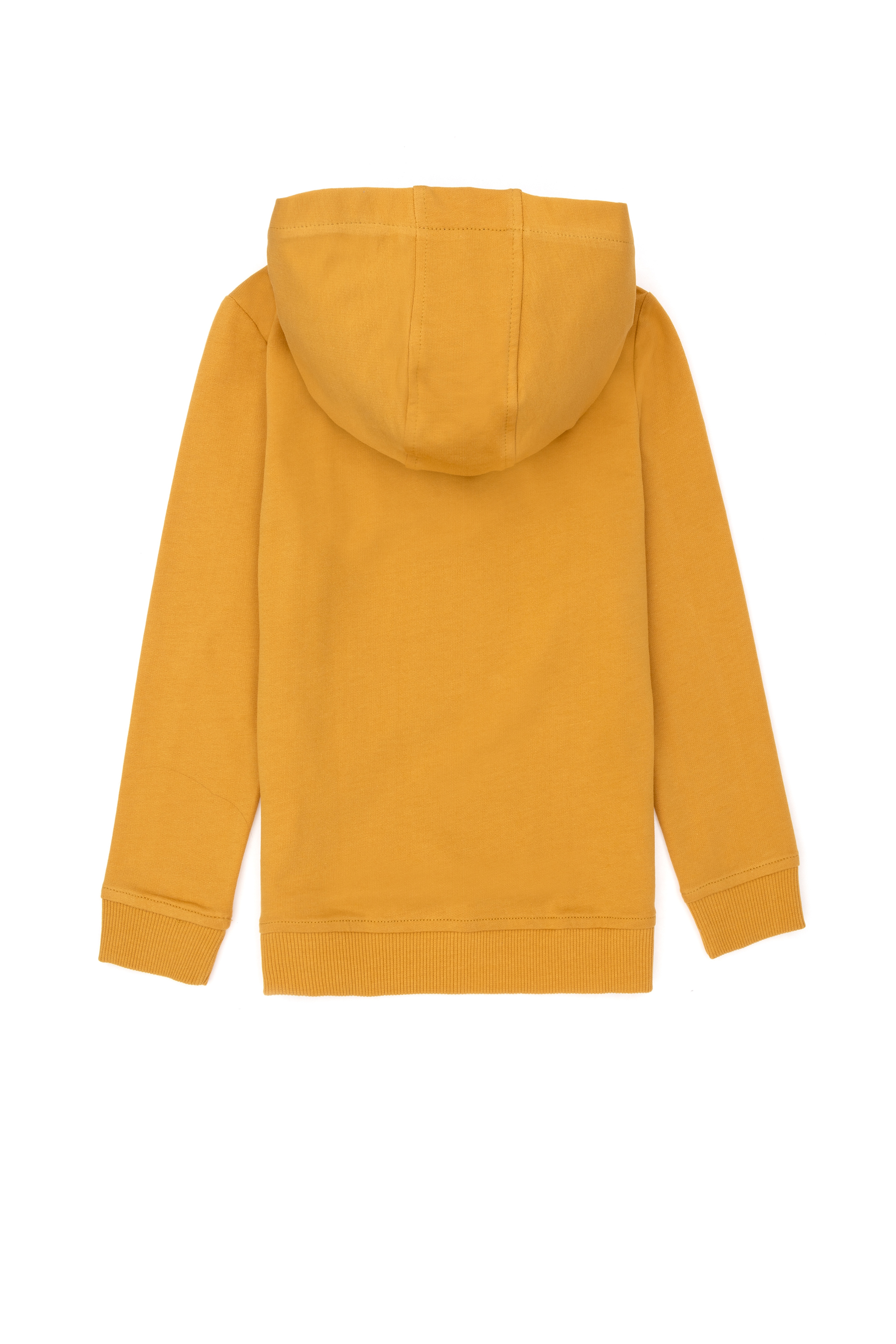 Çocuk Hardal Basic Kapüşonlu Sweatshirt - Image 2