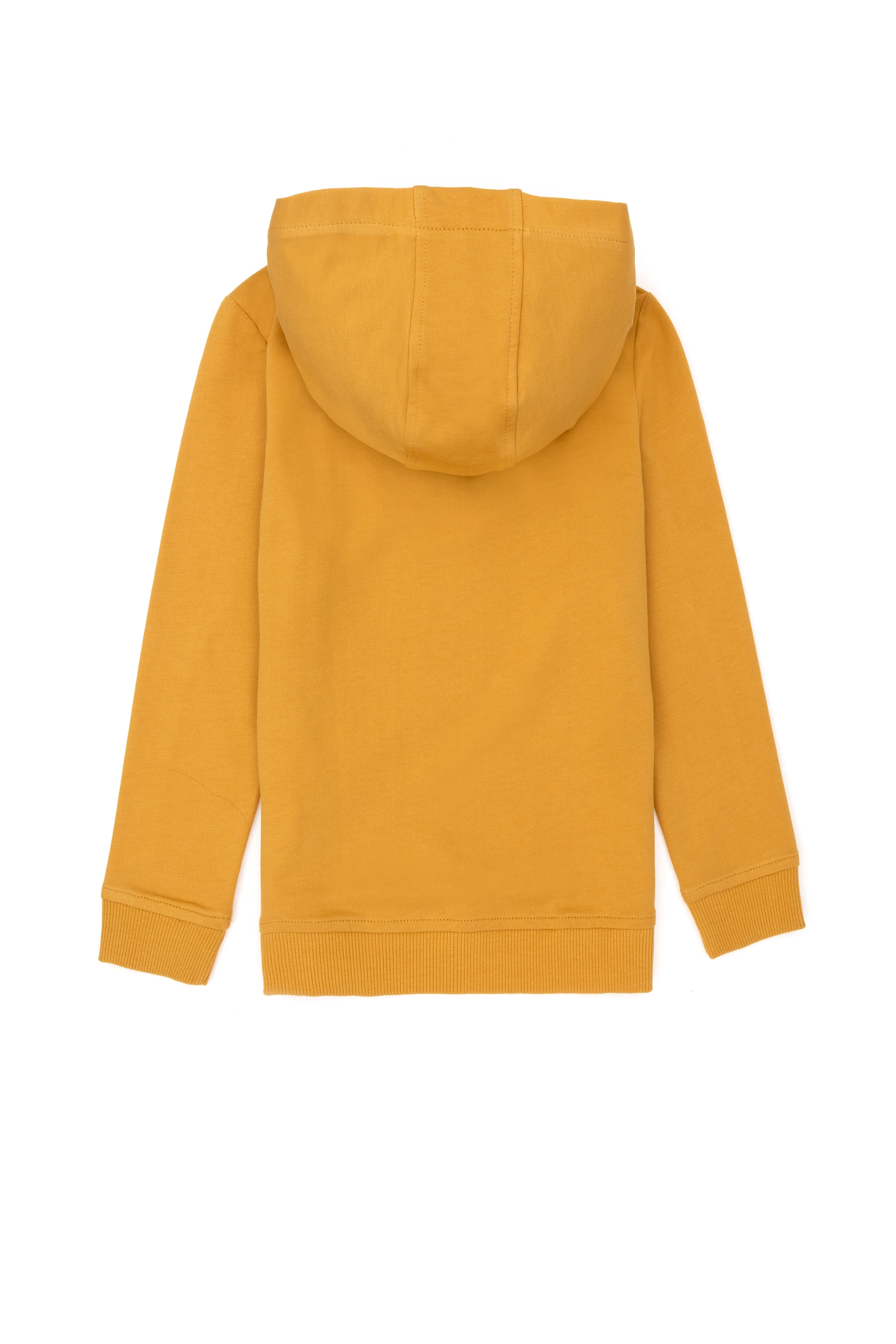 Çocuk Hardal Basic Kapüşonlu Sweatshirt