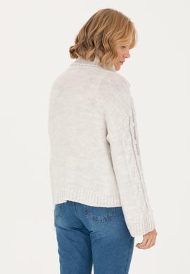 Kadın Taş Melanj Balıkçı Yaka Kazak - 50270441018