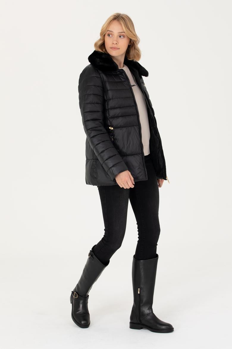 Kadın Siyah Mont - 50271039086