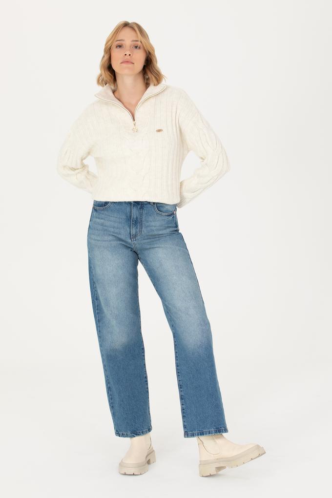 Kadın Mavi Jean Pantolon