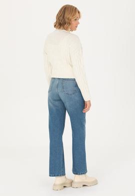 Kadın Mavi Jean Pantolon - 50271464006