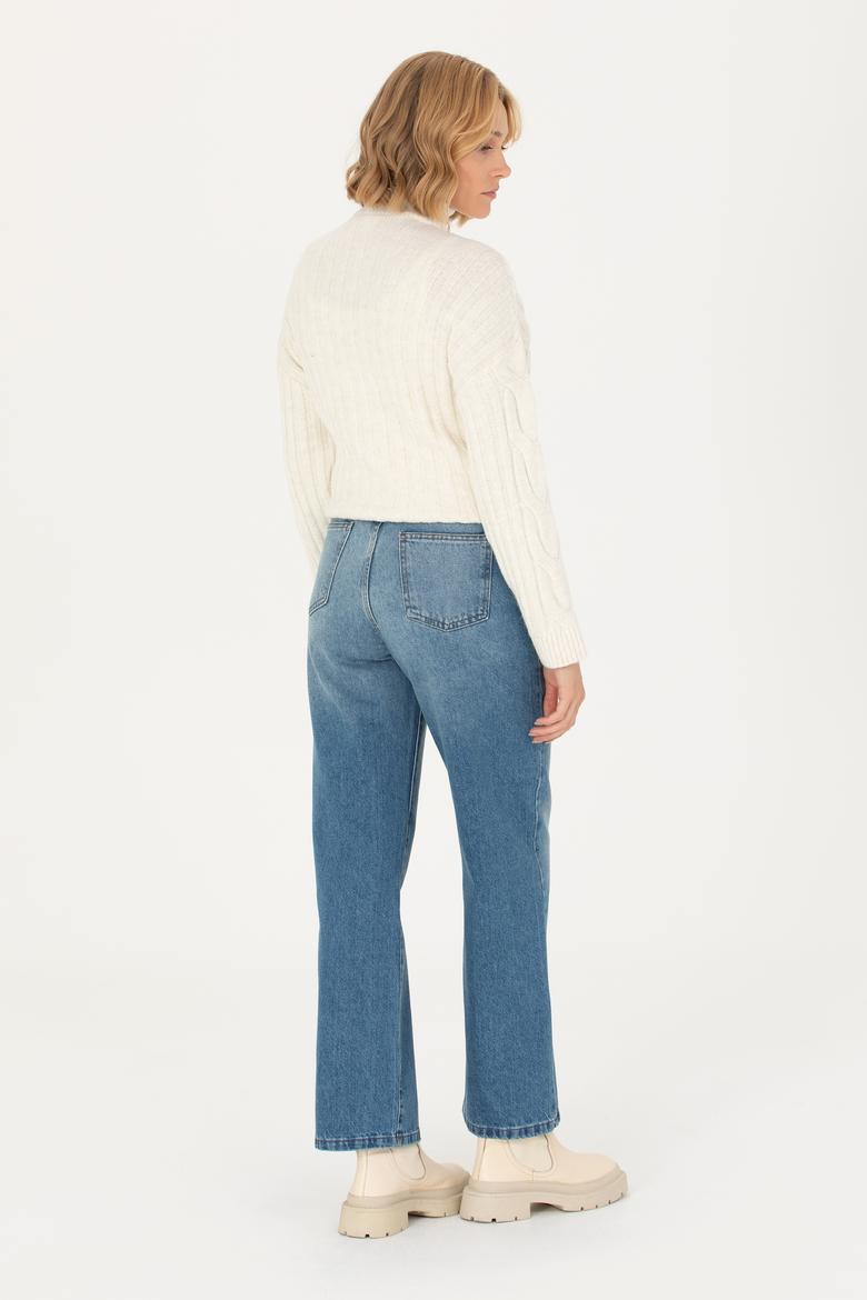 Kadın Mavi Jean Pantolon - 50271464006