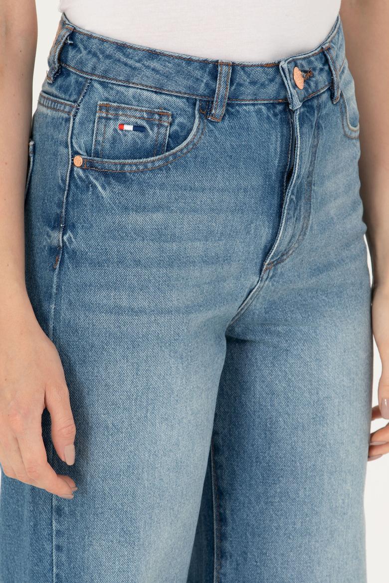 Kadın Mavi Jean Pantolon - 50271464006