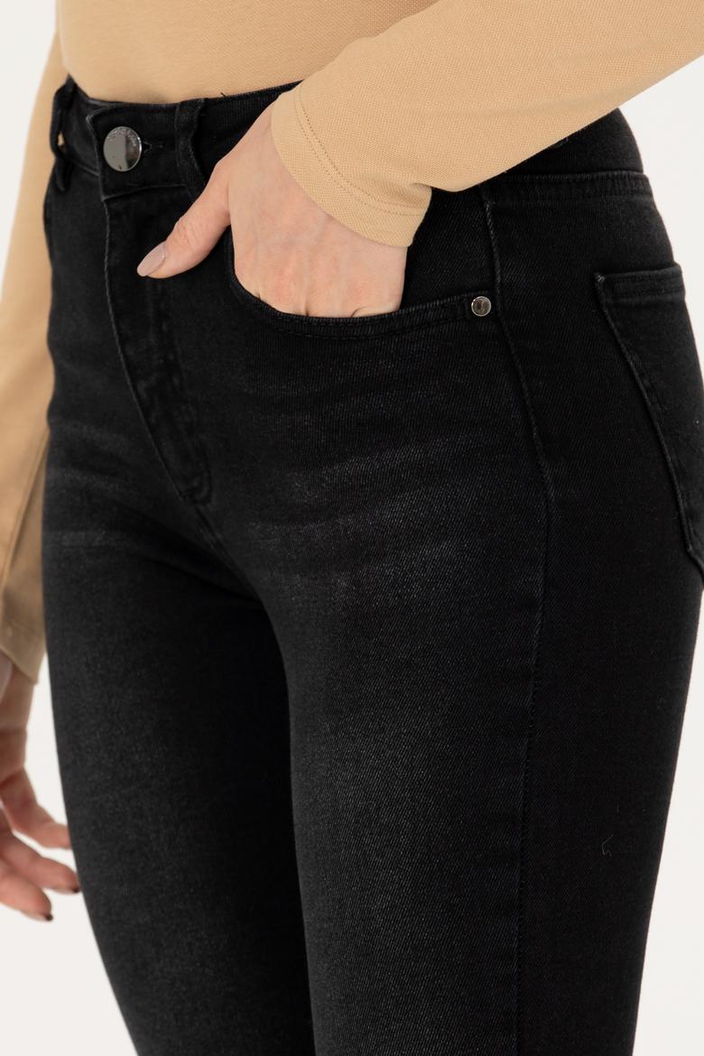 Kadın Siyah Jean Pantolon - 50271483002
