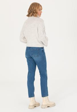 Kadın Mavi Jean Pantolon - 50272303007