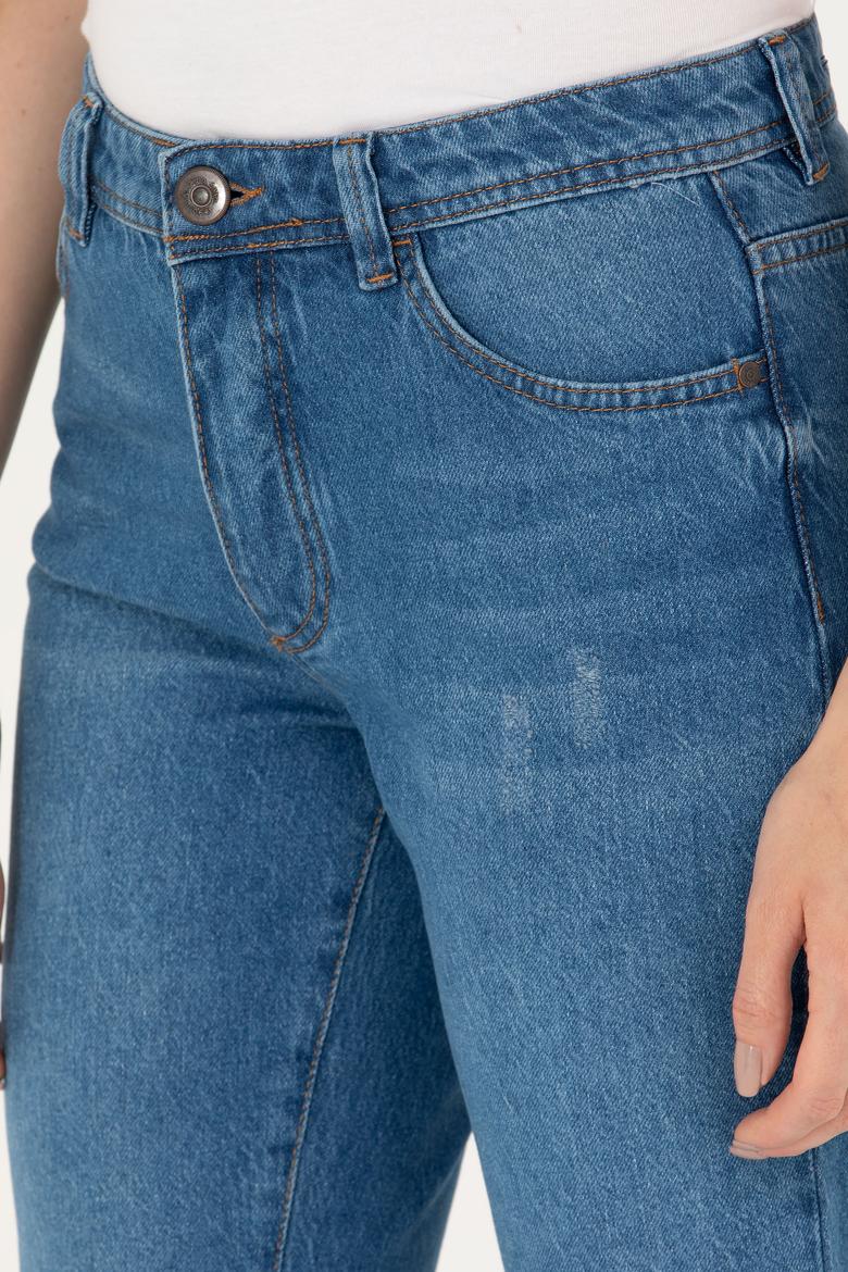 Kadın Mavi Jean Pantolon - 50272303007