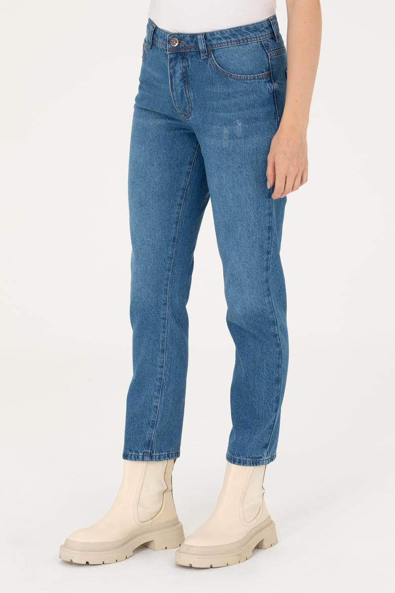 Kadın Mavi Jean Pantolon - 50272303007