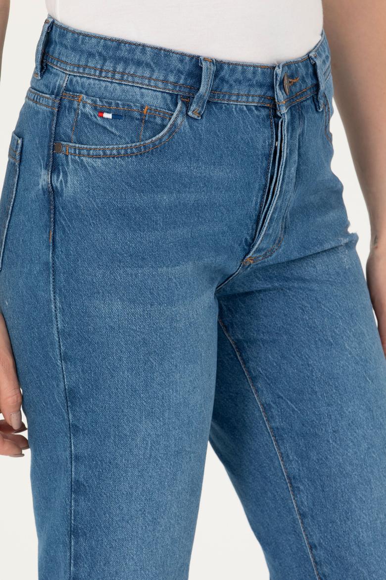 Kadın Mavi Jean Pantolon - 50272303007