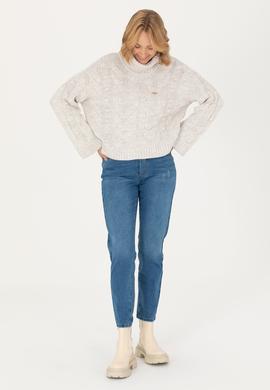 Kadın Mavi Jean Pantolon - 50272303007