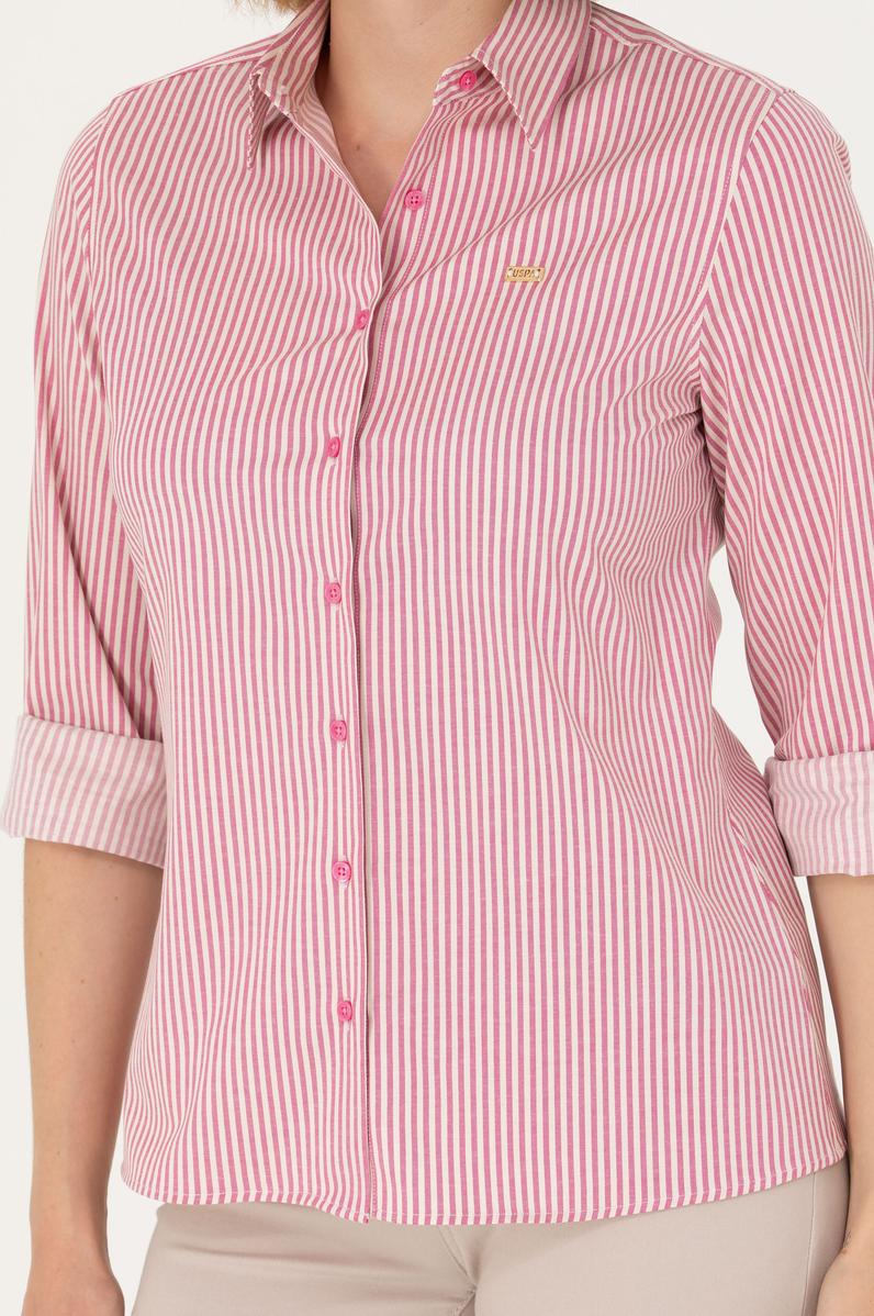 Kadın Pembe Uzun Kollu Gömlek