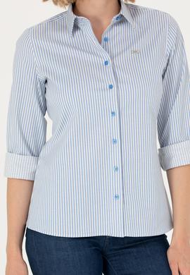 Kadın Saks Uzun Kollu Gömlek - 50266204011