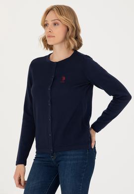 Kadın Lacivert Basic Triko Hırka - 50276236025