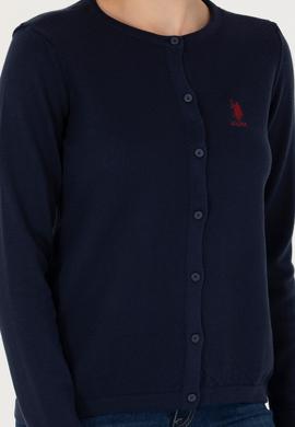 Kadın Lacivert Basic Triko Hırka - 50276236025