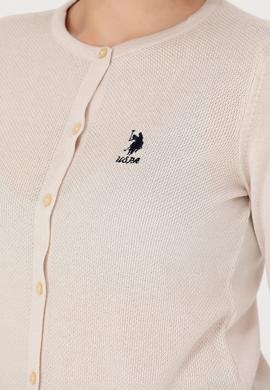 Kadın Krem Basic Triko Hırka - 50276236037