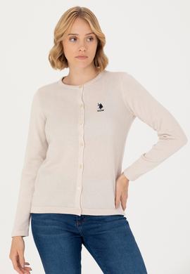 Kadın Krem Basic Triko Hırka - 50276236037