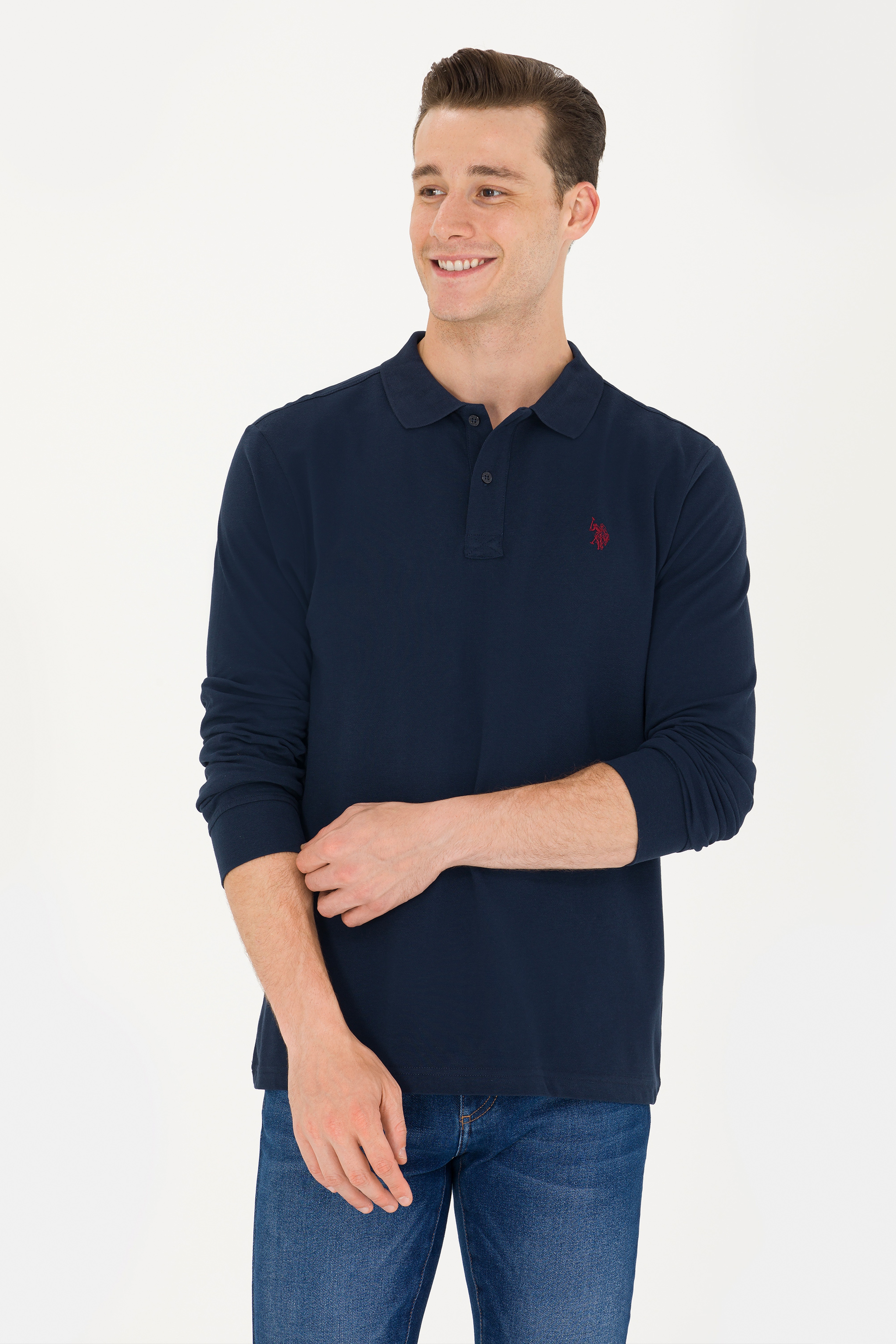 Erkek Lacivert Basic Sweatshirt