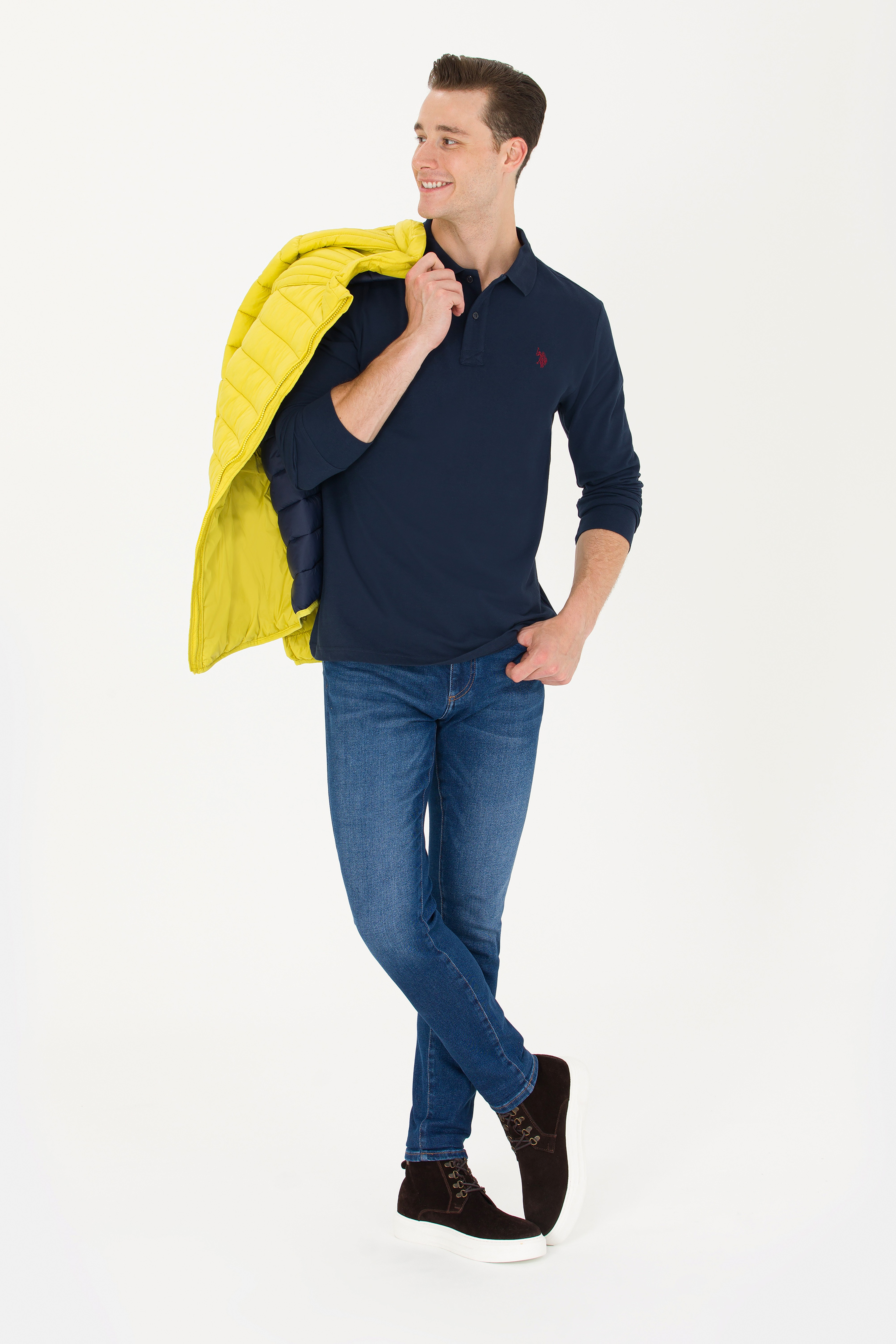 Erkek Lacivert Basic Sweatshirt - Image 4