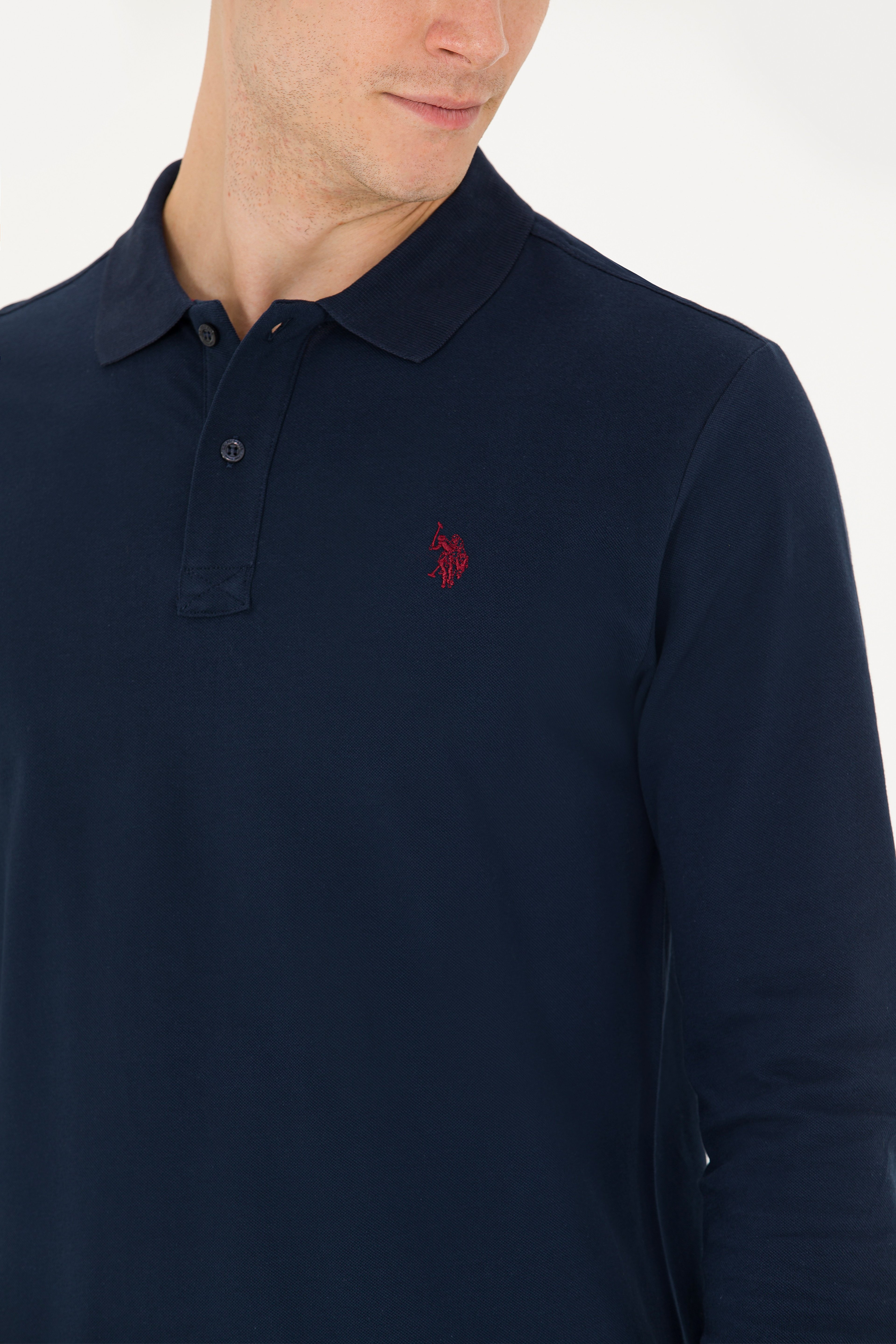 Erkek Lacivert Basic Sweatshirt - Image 7