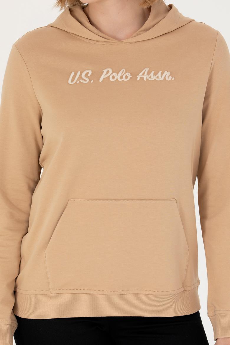 Kadın Kum Kapüşonlu Sweatshirt - 50276015028