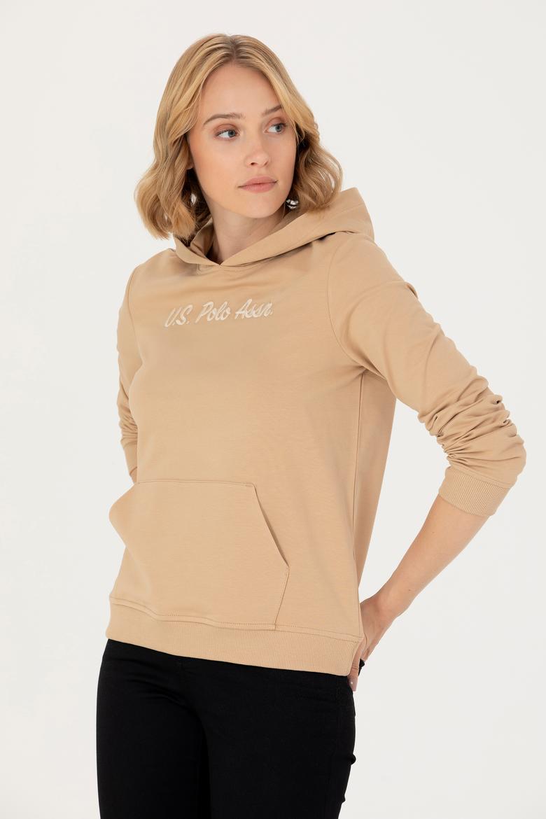Kadın Kum Kapüşonlu Sweatshirt - 50276015028