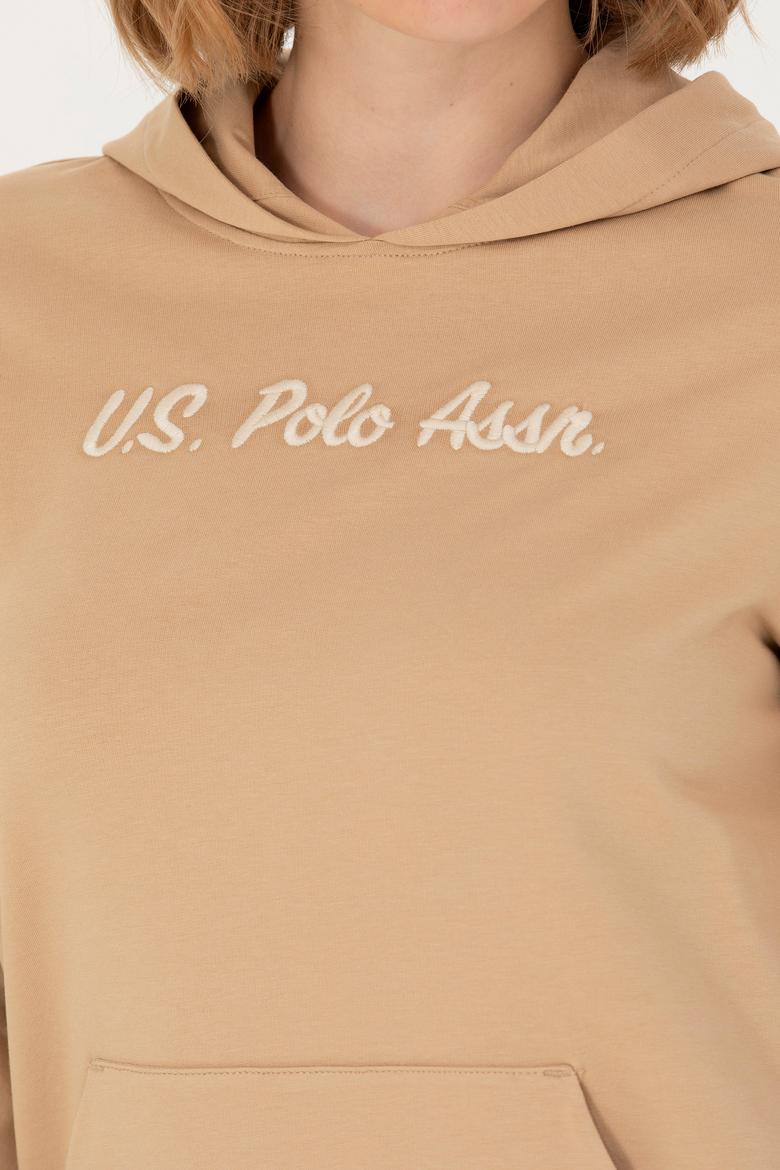 Kadın Kum Kapüşonlu Sweatshirt - 50276015028