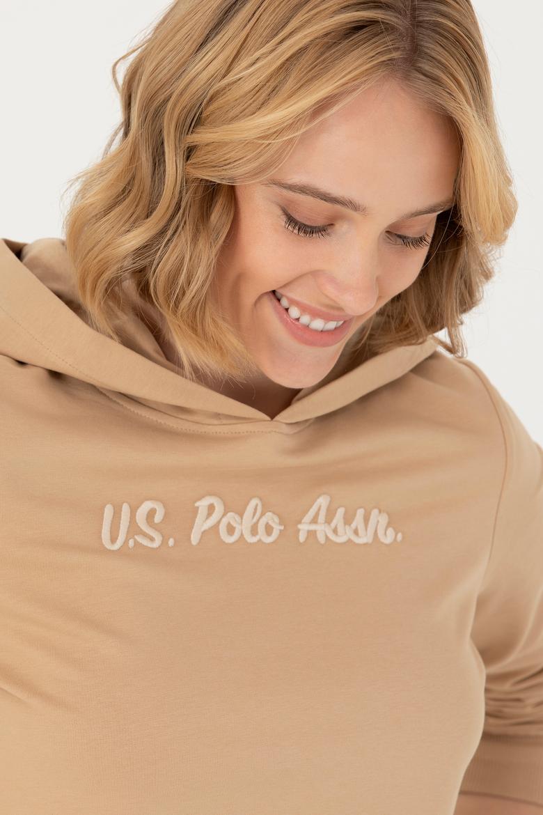 Kadın Kum Kapüşonlu Sweatshirt - 50276015028