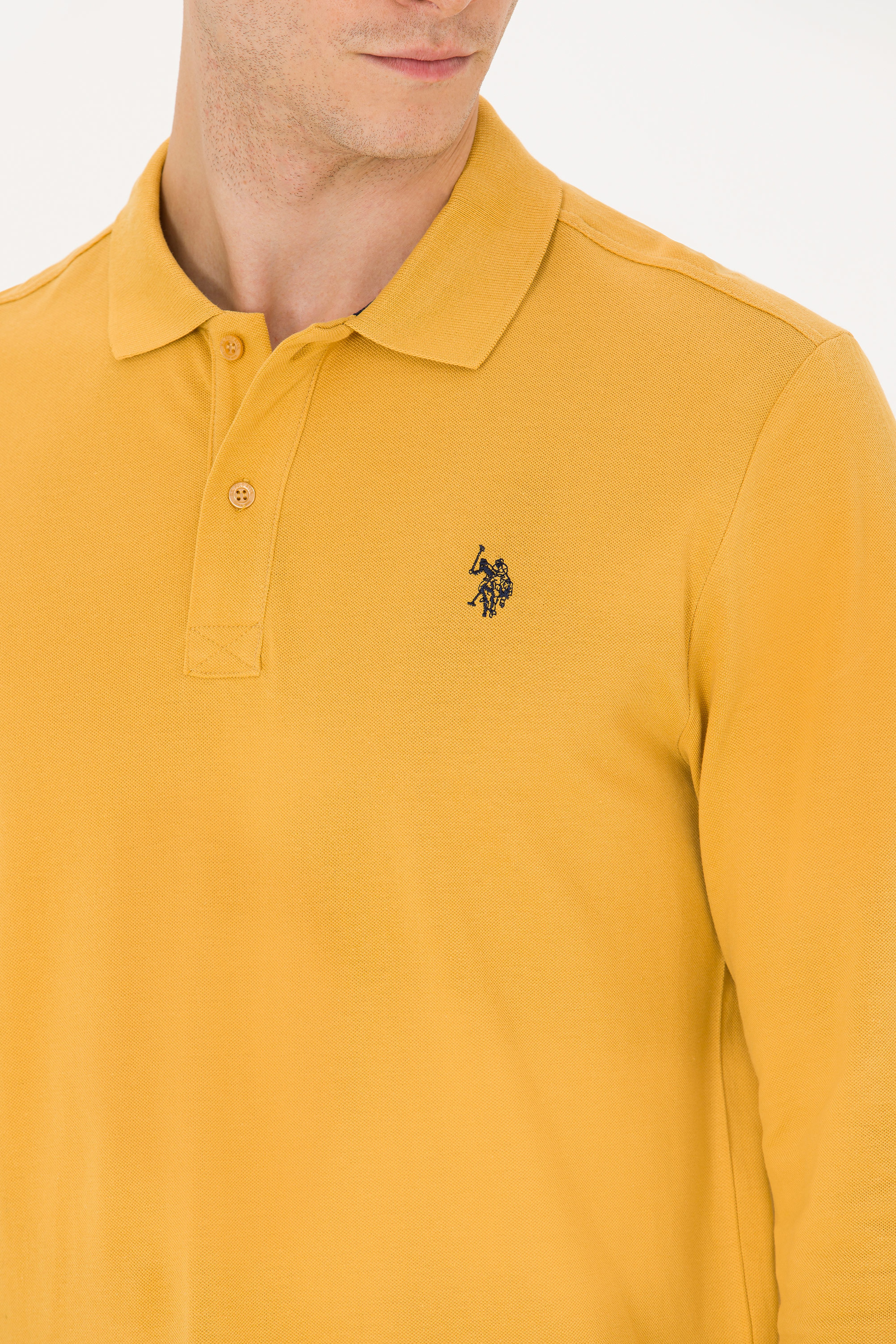 Erkek Hardal Basic Sweatshirt - Image 7