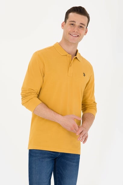 Erkek Hardal Basic Sweatshirt