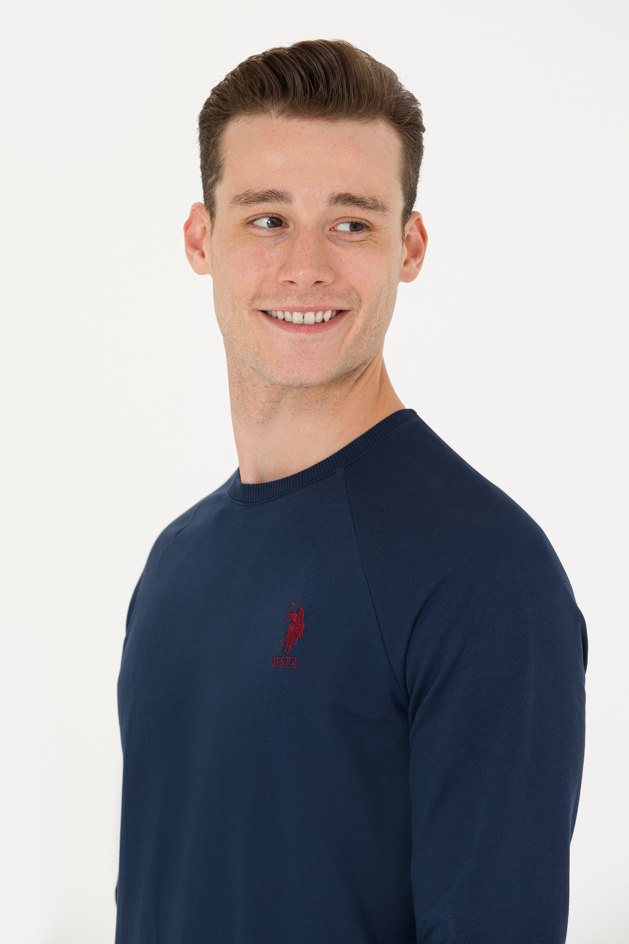 Erkek Lacivert Basic Sweatshirt - Image 2
