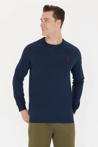 Erkek Lacivert Basic Sweatshirt