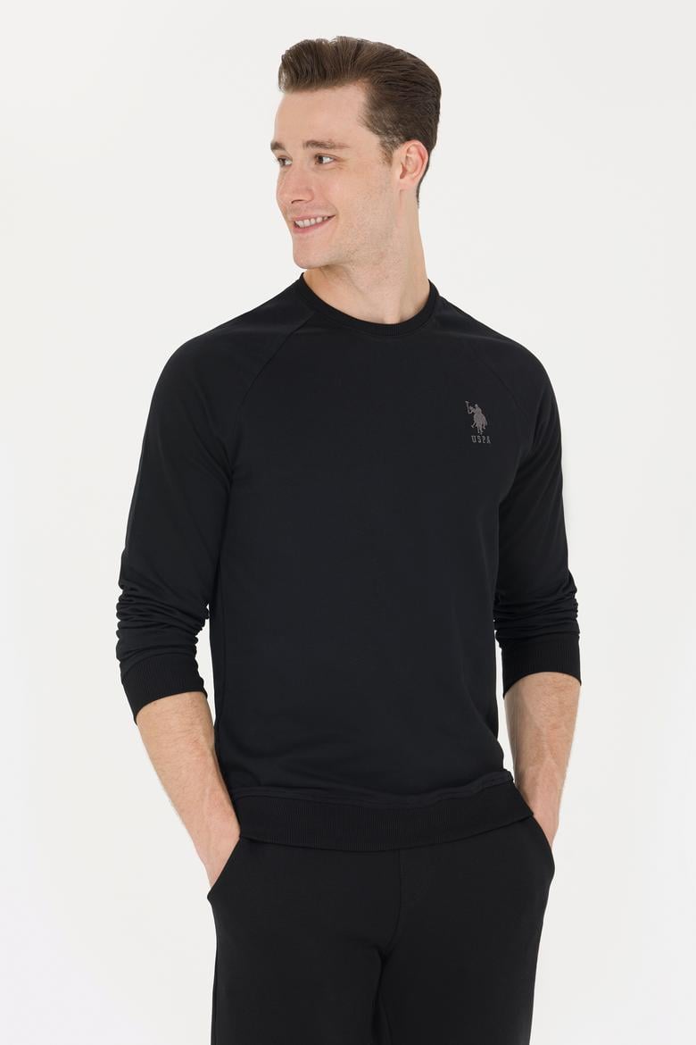 Erkek Siyah Basic Sweatshirt - 50269412023