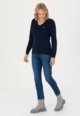 Kadın Mavi Jean Pantolon - 50271480002