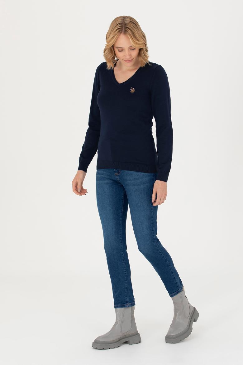 Kadın Mavi Jean Pantolon - 50271480002