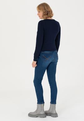 Kadın Mavi Jean Pantolon - 50271480002