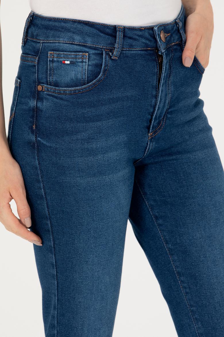 Kadın Mavi Jean Pantolon - 50271480002