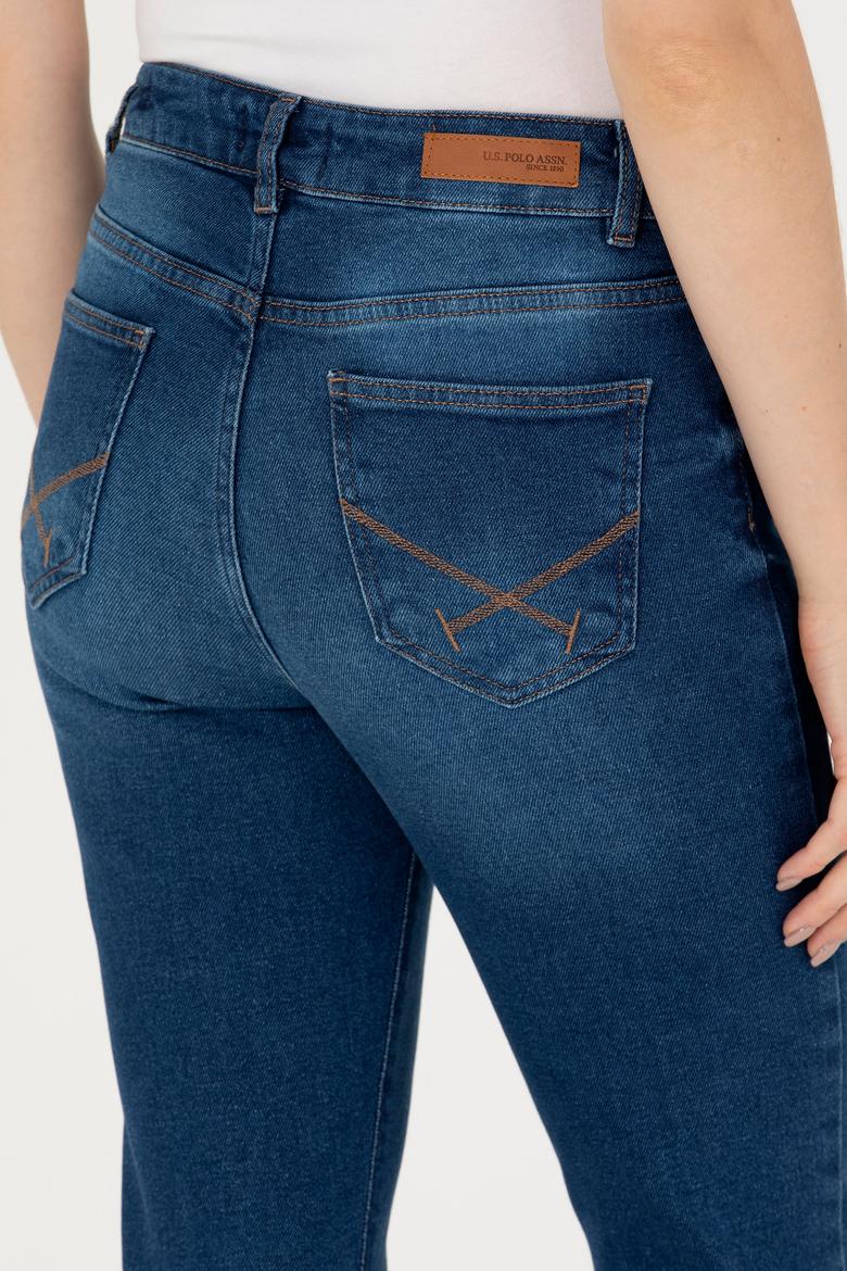 Kadın Mavi Jean Pantolon - 50271480002