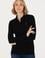 Kadın Siyah Basic Polo Yaka Sweatshirt