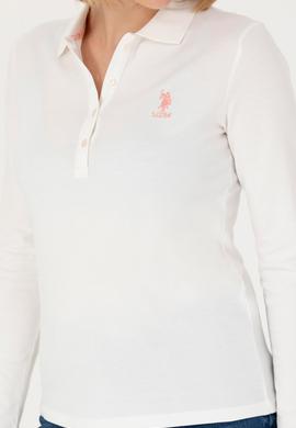 Kadın Ekru Basic Polo Yaka Sweatshirt - 50271573217