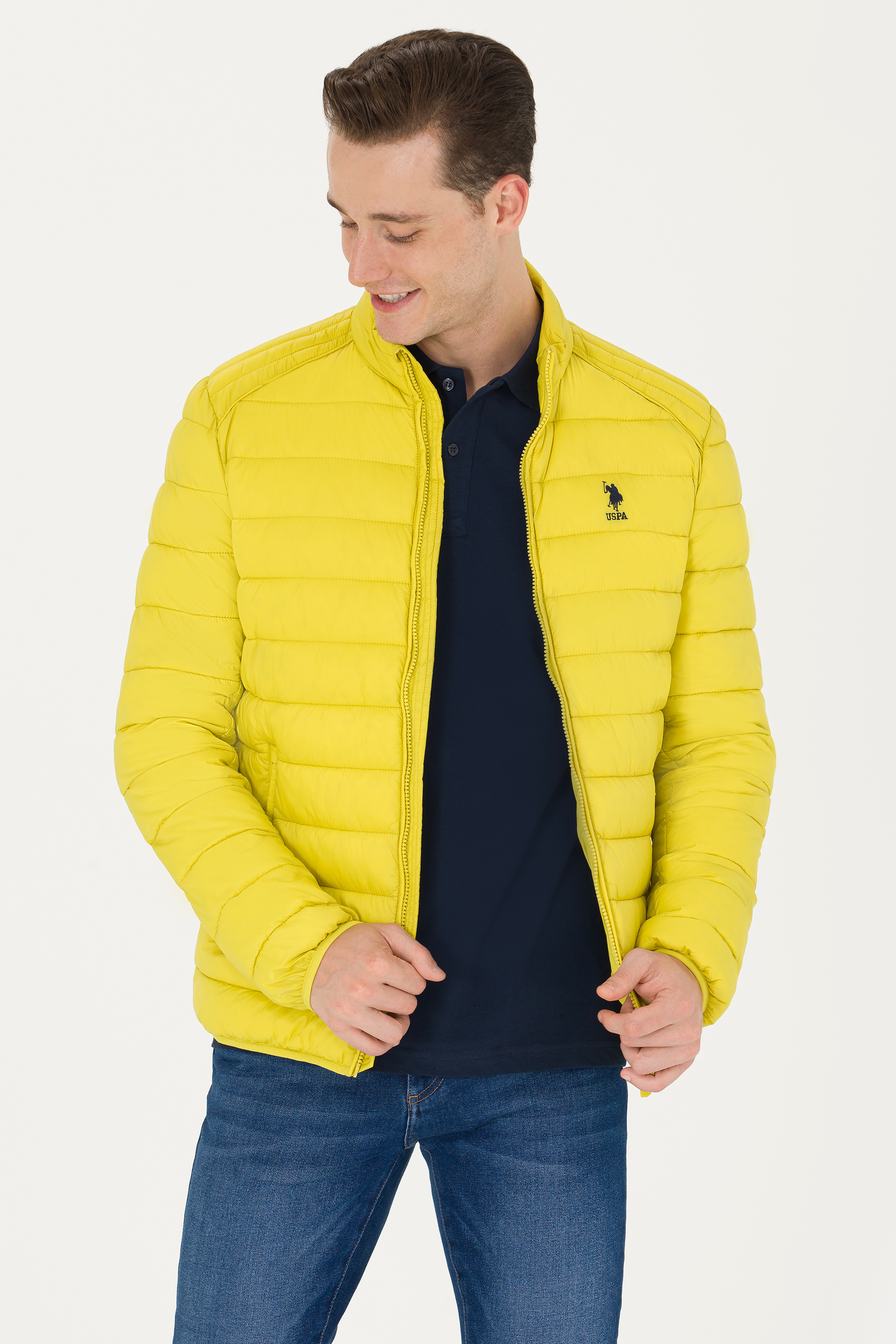 Erkek Neon Sarı Mont