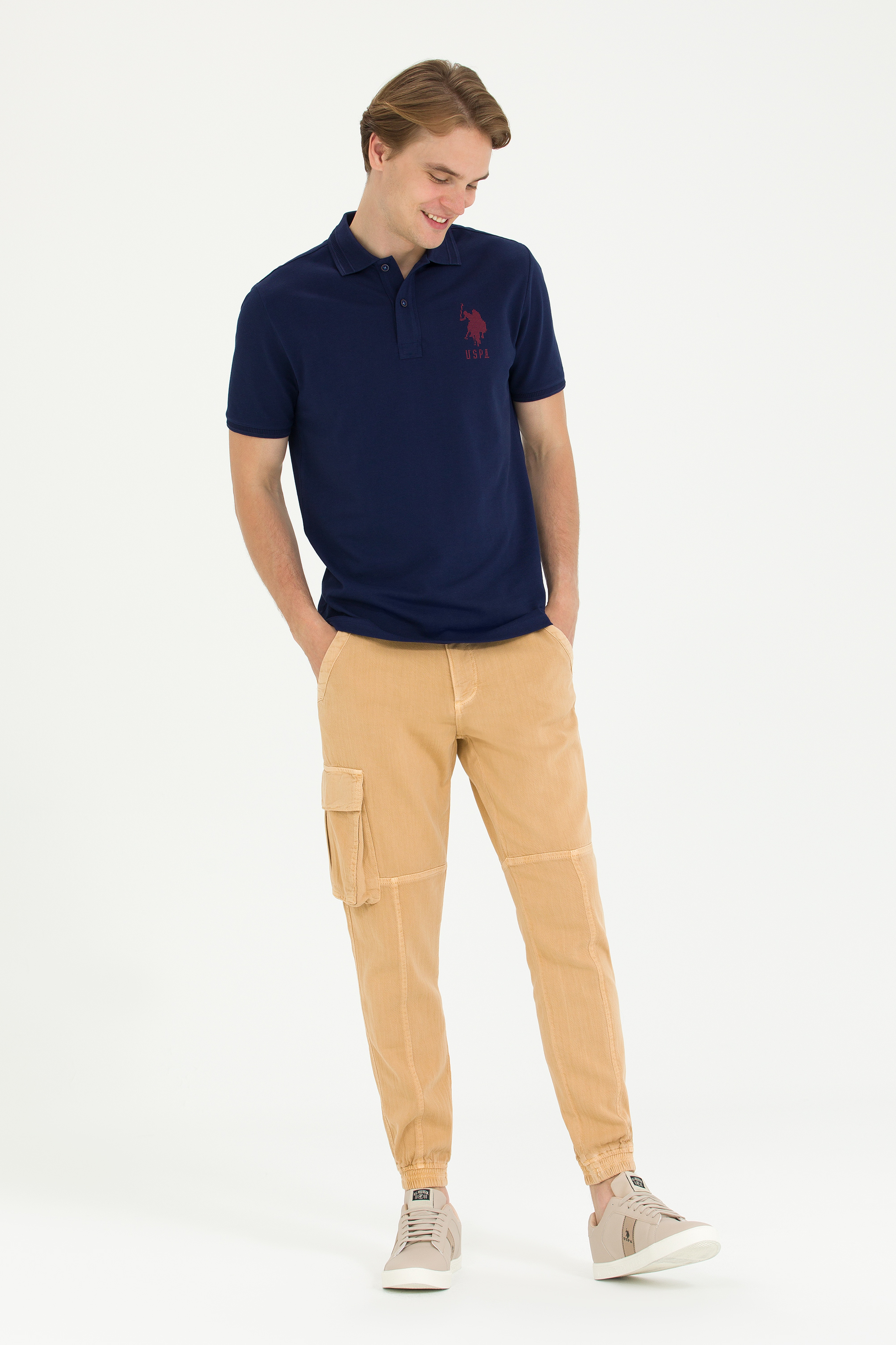 Erkek Jogger Fit Camel Kanvas Pantolon - Image 1
