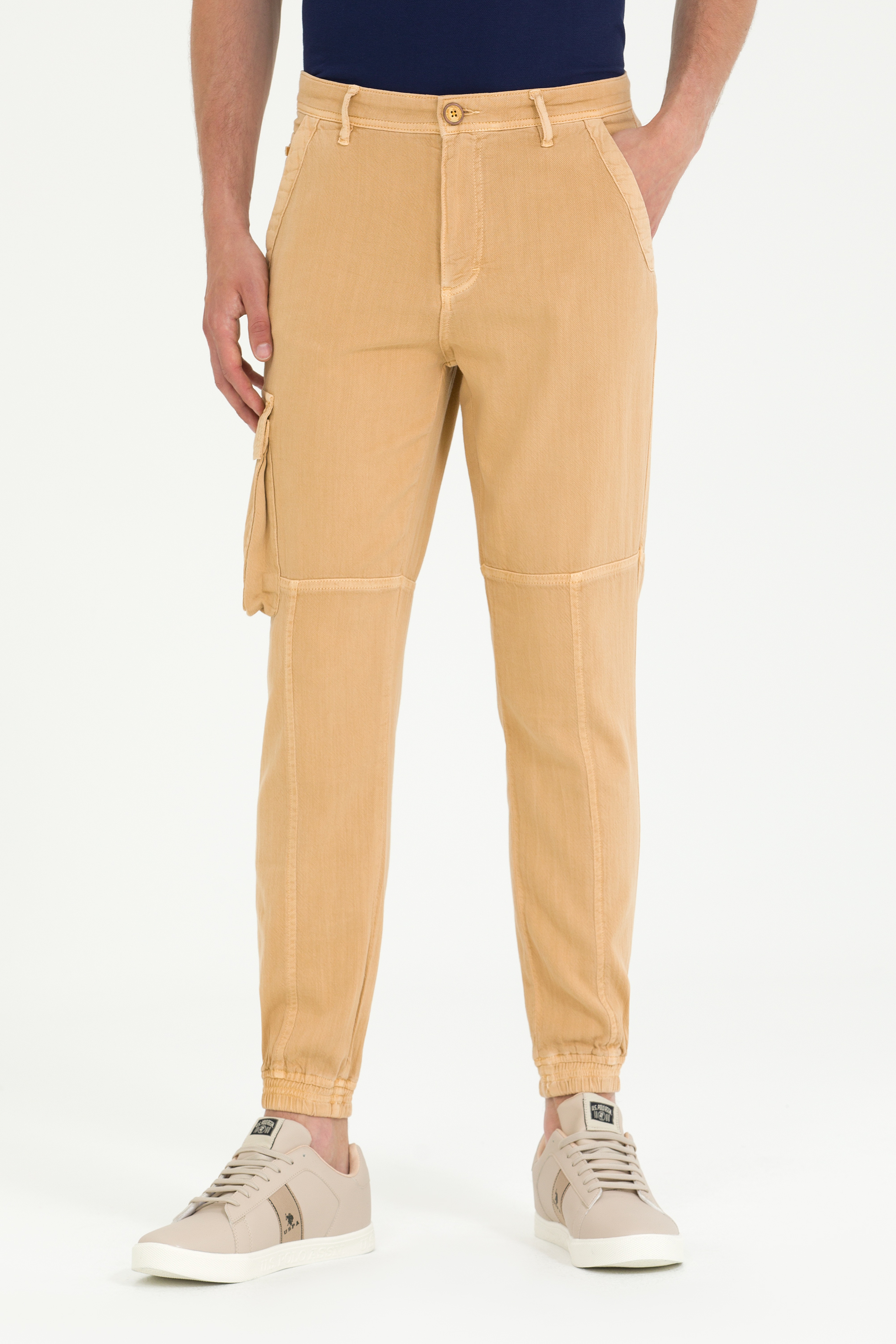 Erkek Jogger Fit Camel Kanvas Pantolon - Image 2