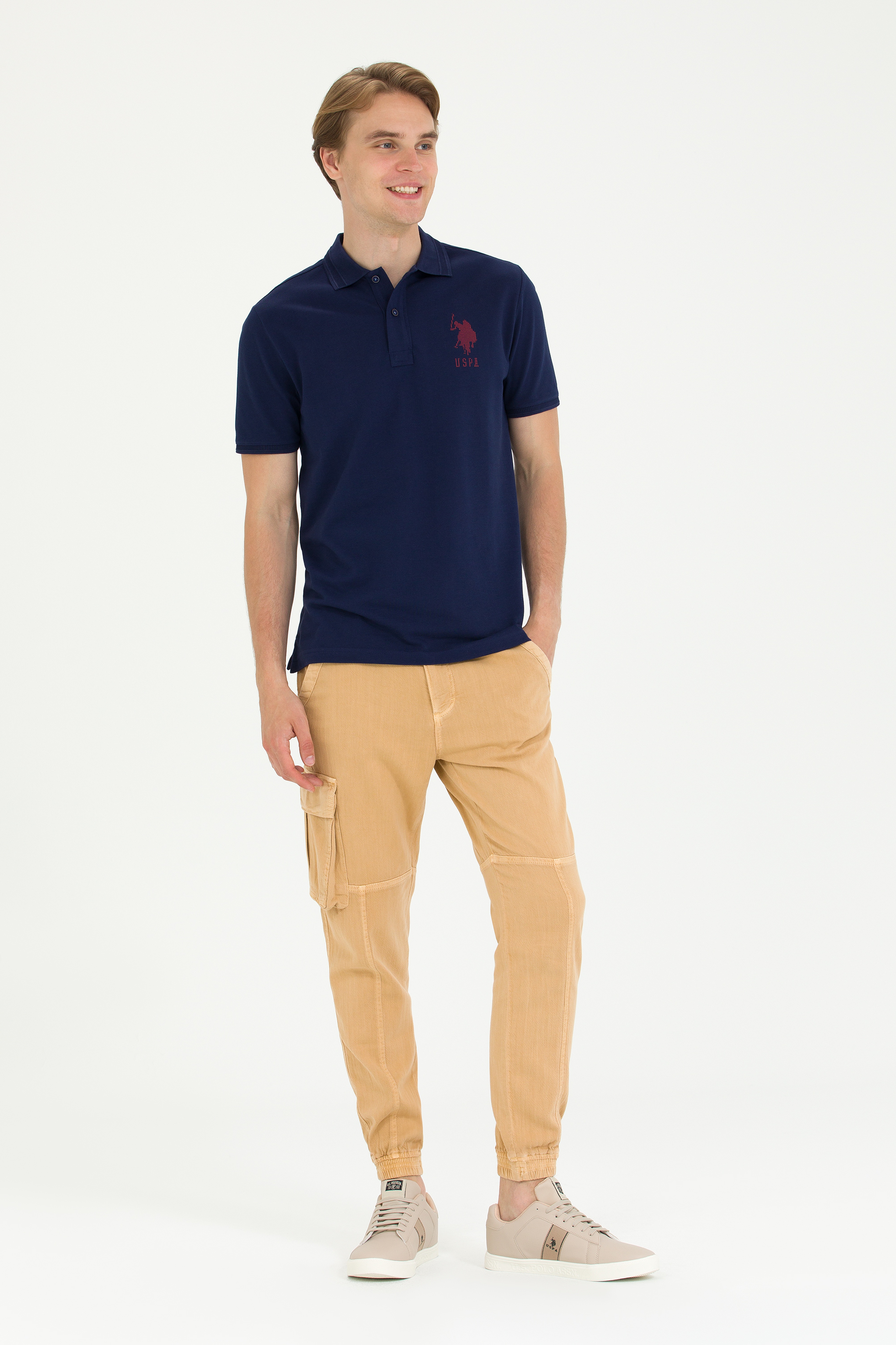 Erkek Jogger Fit Camel Kanvas Pantolon