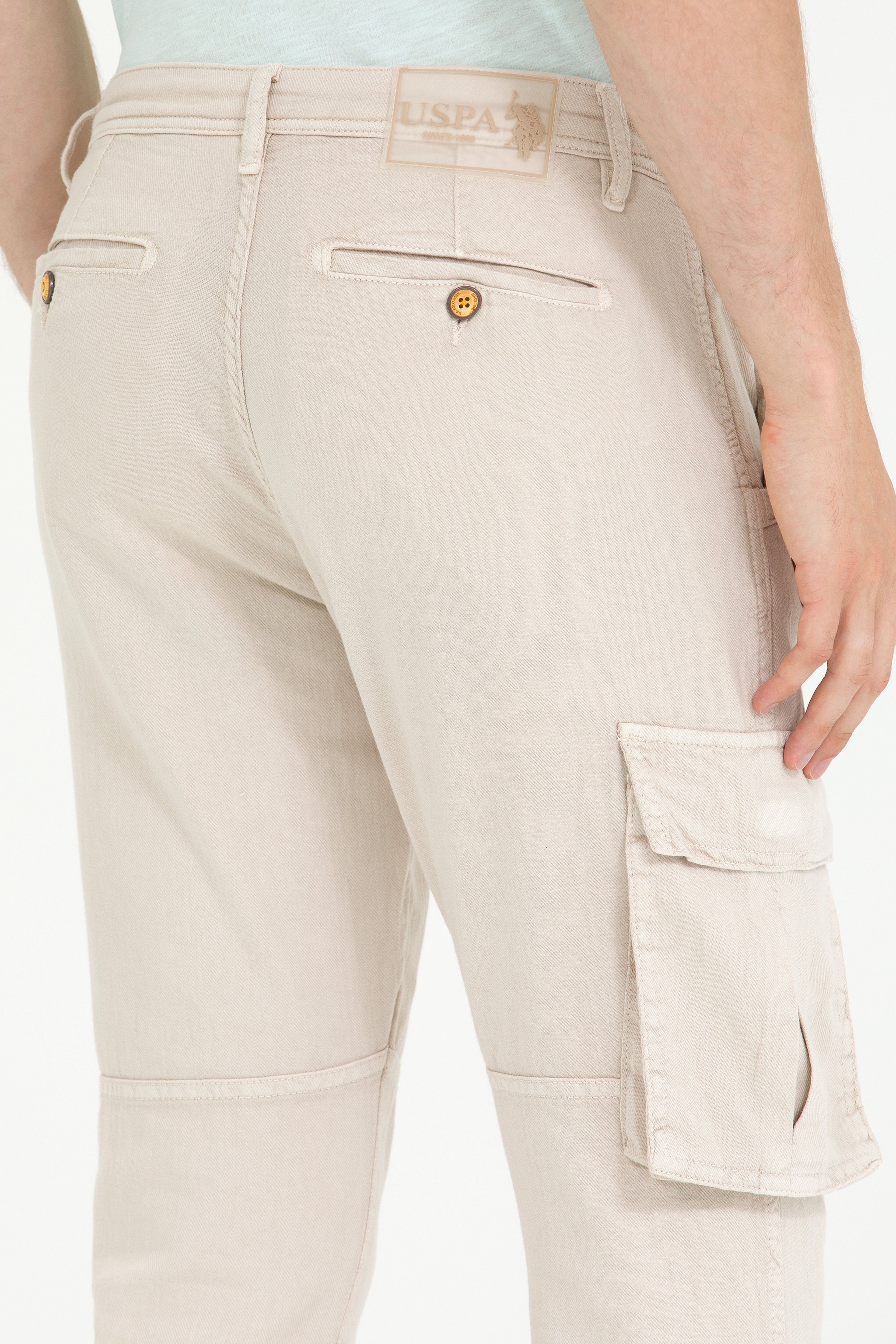 Erkek Jogger Fit Taş Kanvas Pantolon - Image 7