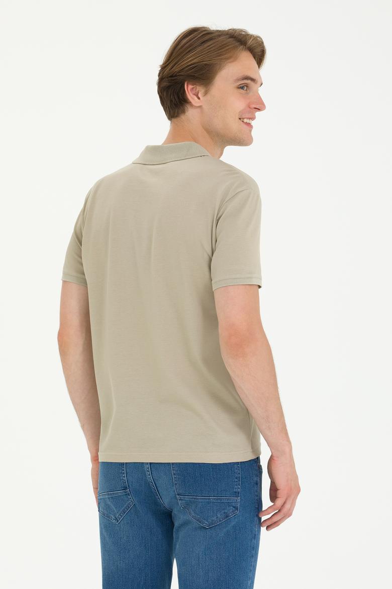 Erkek Haki Polo Yaka Tişört - 50269835025